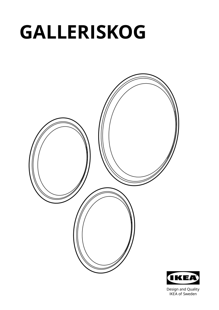 Assembly instructions for IKEA Galleriskog wall decoration set of 3 mixed motifs | Page 1 - IKEA GALLERISKOG wall decoration, set of 3 205.380.71