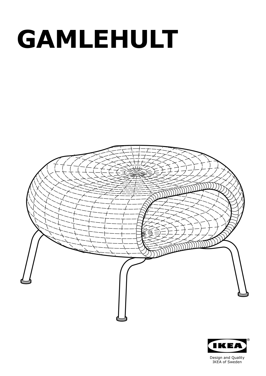 Assembly instructions for IKEA Gamlehult ottoman with storage rattan anthracite | Page 1 - IKEA GAMLEHULT ottoman with storage 104.343.09