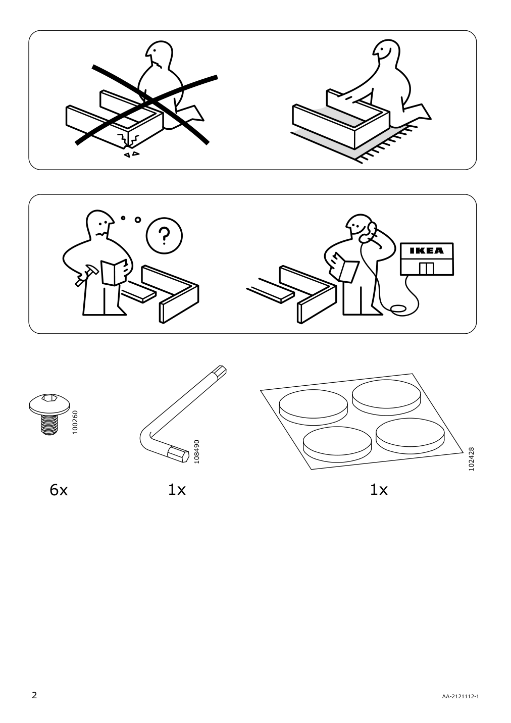 Assembly instructions for IKEA Gamlehult ottoman with storage rattan anthracite | Page 2 - IKEA GAMLEHULT ottoman with storage 104.343.09