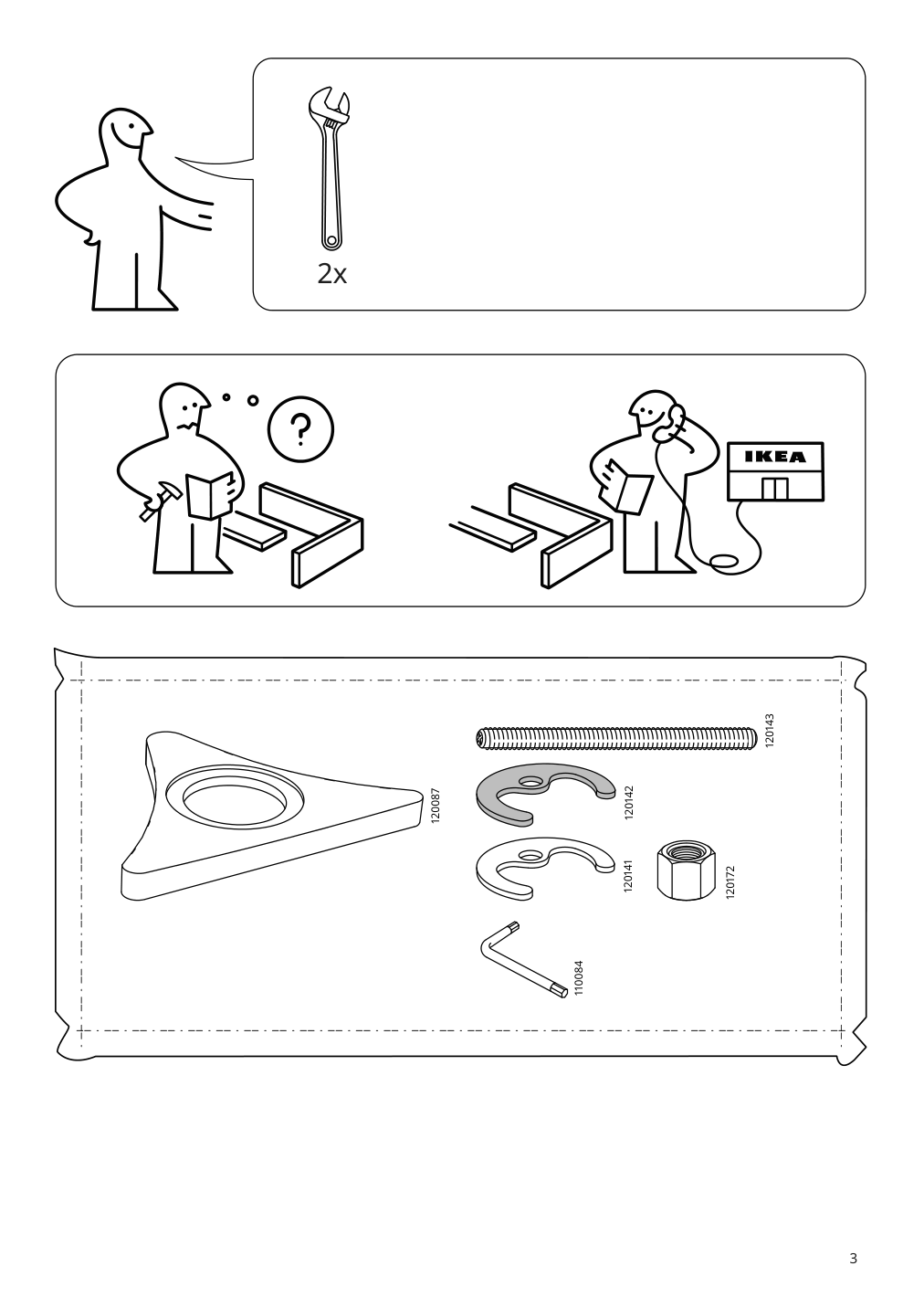 Assembly instructions for IKEA Gamlesjoen dual control kitchen faucet brushed black metal | Page 3 - IKEA ENHET laundry 794.771.03