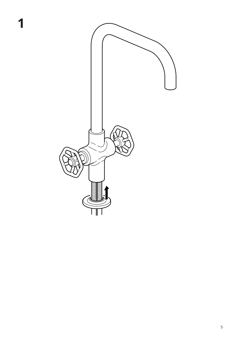 Assembly instructions for IKEA Gamlesjoen dual control kitchen faucet brushed black metal | Page 5 - IKEA ENHET laundry 494.771.47