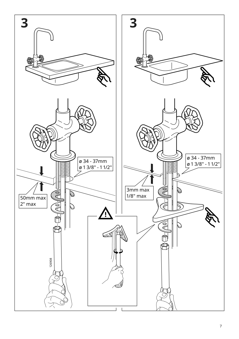 Assembly instructions for IKEA Gamlesjoen dual control kitchen faucet brushed black metal | Page 7 - IKEA ENHET laundry 494.771.47