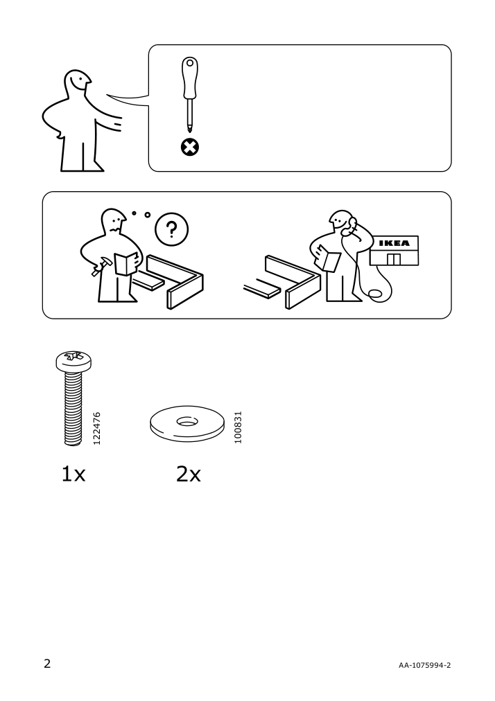 Assembly instructions for IKEA Garnera serving stand two tiers red | Page 2 - IKEA GARNERA serving stand, two tiers 105.613.02