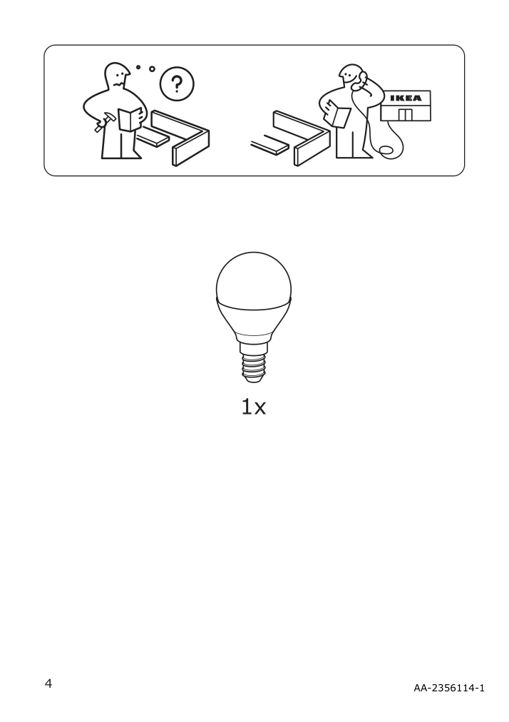 Assembly instructions for IKEA Gippa table lamp base with led bulb silver color | Page 4 - IKEA GIPPA table lamp base with LED bulb 005.183.33