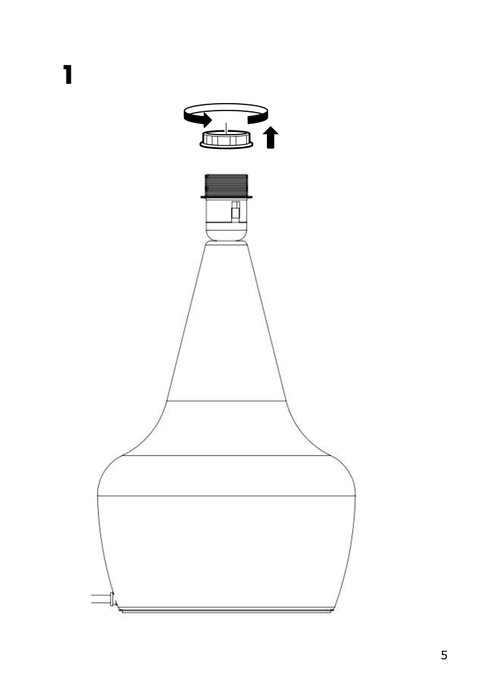 Assembly instructions for IKEA Gippa table lamp base with led bulb silver color | Page 5 - IKEA GIPPA table lamp base with LED bulb 005.183.33