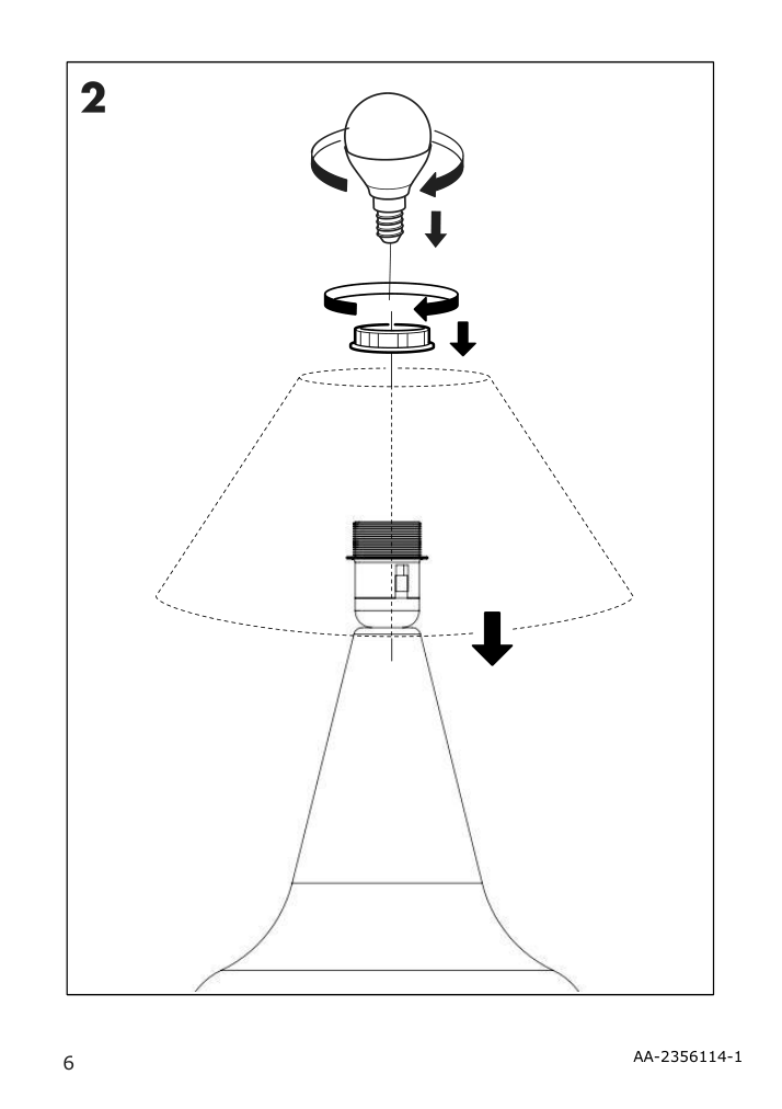 Assembly instructions for IKEA Gippa table lamp base with led bulb silver color | Page 6 - IKEA GIPPA table lamp base with LED bulb 005.183.33