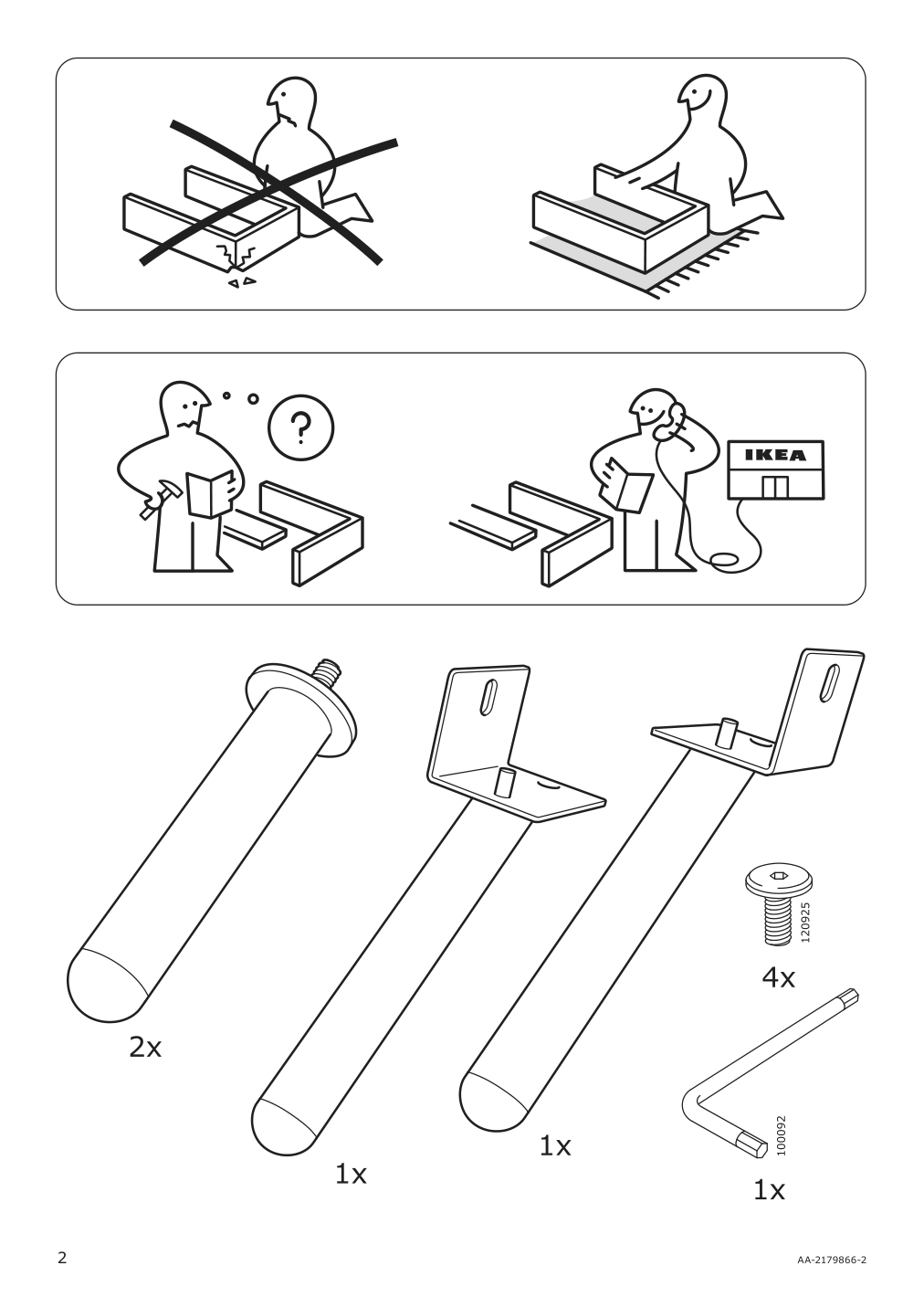 Assembly instructions for IKEA Gistad recliner idekulla dark red | Page 2 - IKEA GISTAD recliner 404.663.89