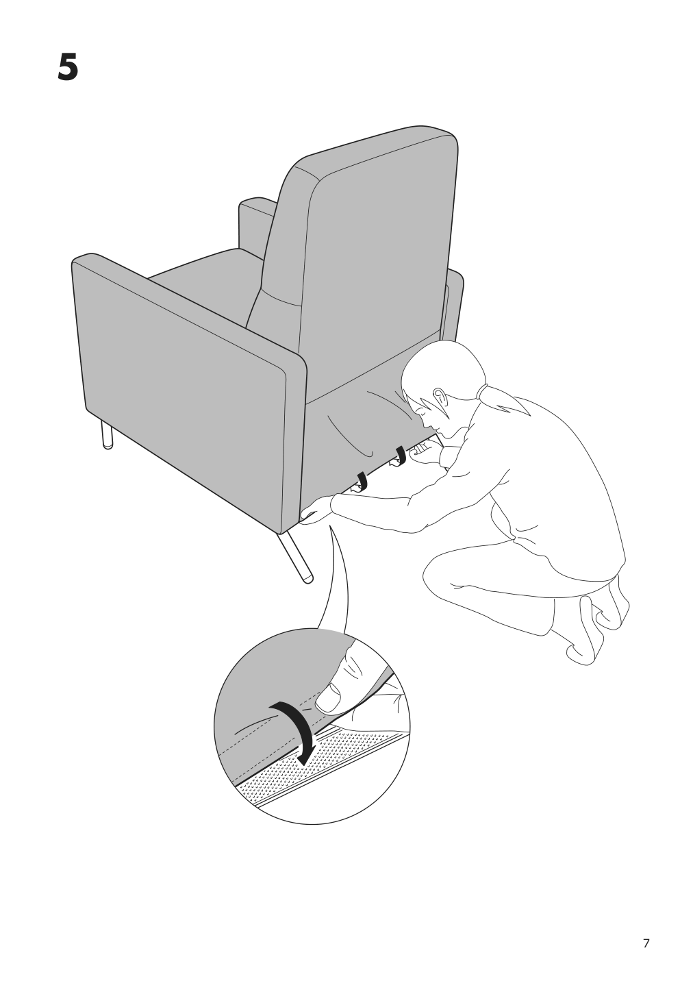 Assembly instructions for IKEA Gistad recliner idekulla dark red | Page 7 - IKEA GISTAD recliner 404.663.89