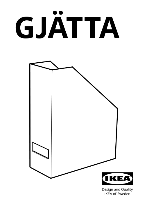 Assembly instructions for IKEA Gjaetta magazine file | Page 1 - IKEA GJÄTTA magazine file 705.704.45