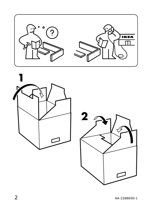 Assembly instructions for IKEA Gjaetta storage box with lid | Page 2 - IKEA GJÄTTA storage box with lid 305.704.47