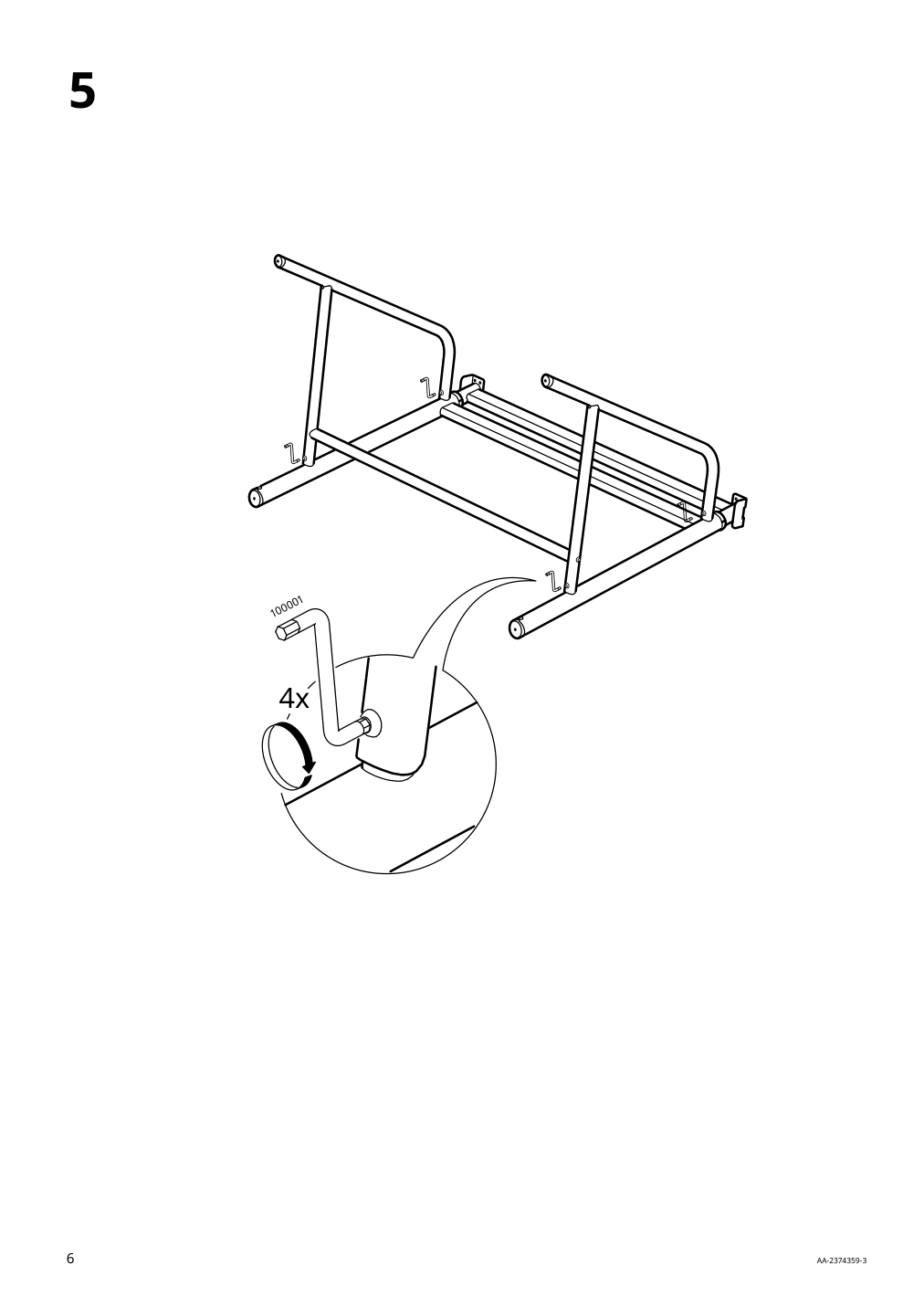 Assembly instructions for IKEA Gladhoejden desk sit stand white | Page 6 - IKEA GLADHÖJDEN desk sit/stand 304.939.39