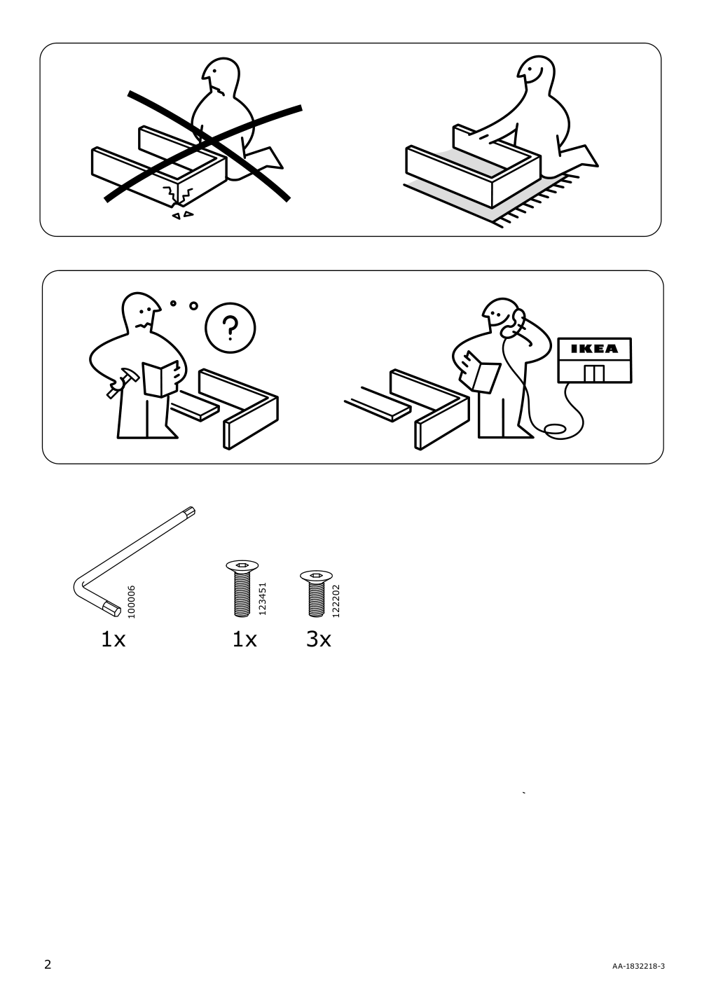 Assembly instructions for IKEA Gladom tray table white | Page 2 - IKEA GLADOM tray table 703.378.19