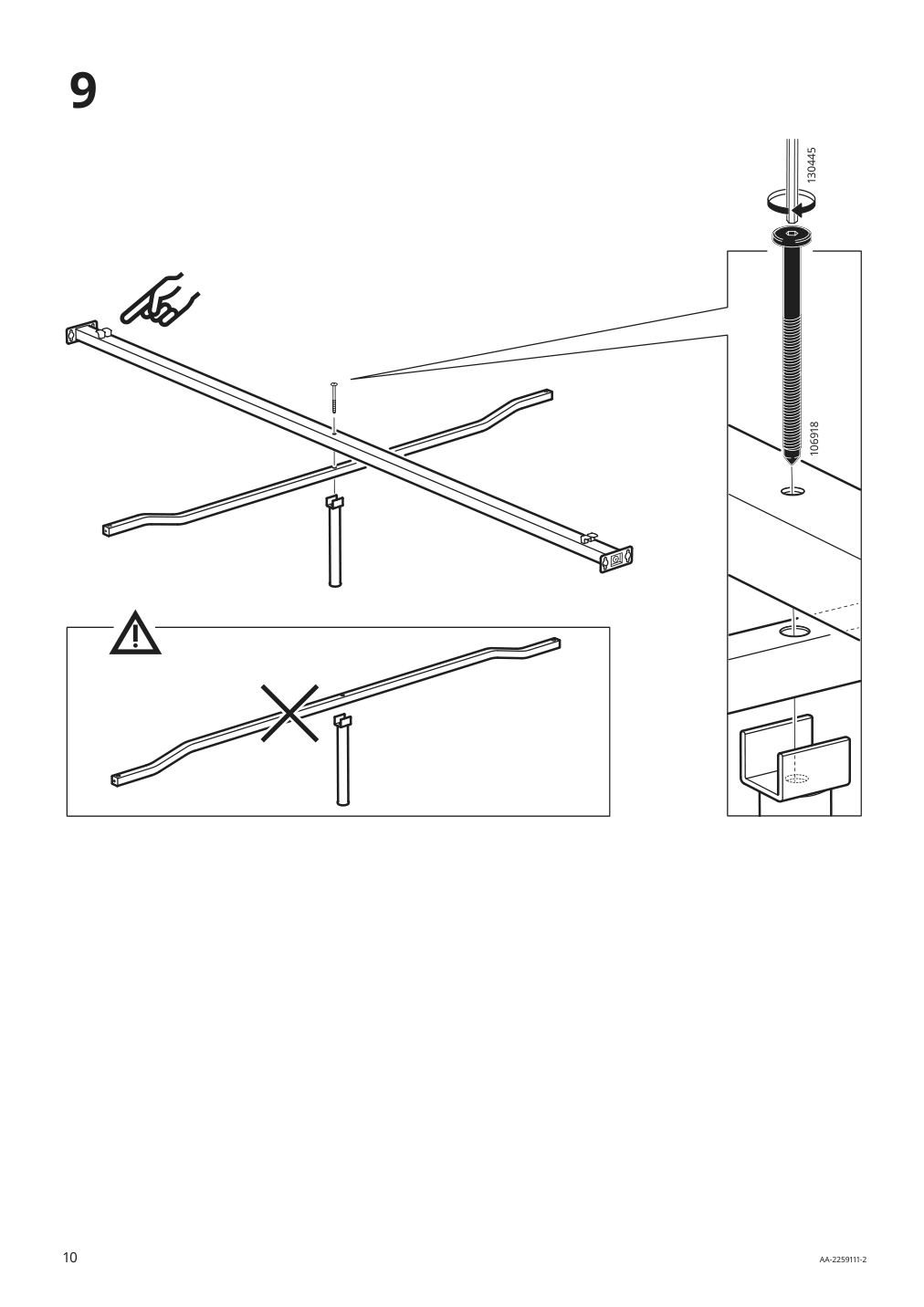 Assembly instructions for IKEA Gladstad upholstered bed frame kabusa light gray | Page 10 - IKEA GLADSTAD upholstered bed, 4 storage boxes  594.070.12