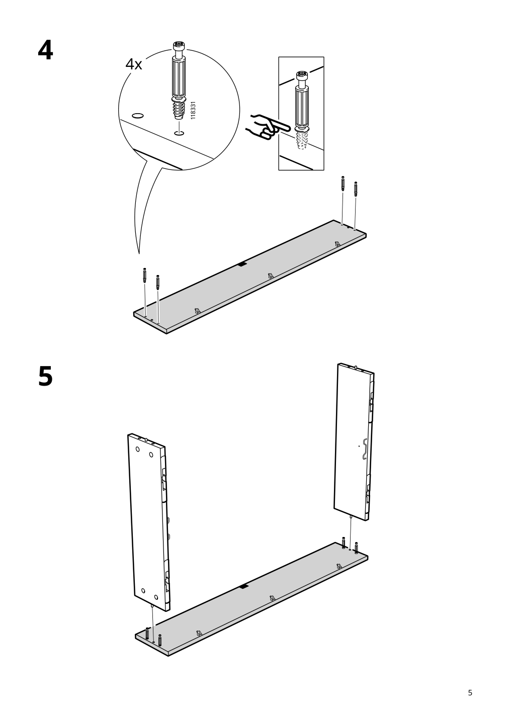 Assembly instructions for IKEA Gladstad upholstered bed storage box kabusa light gray | Page 5 - IKEA GLADSTAD upholstered bed, 4 storage boxes  594.070.12