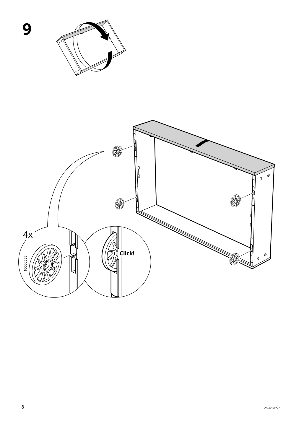 Assembly instructions for IKEA Gladstad upholstered bed storage box kabusa light gray | Page 8 - IKEA GLADSTAD upholstered bed, 4 storage boxes  594.070.12