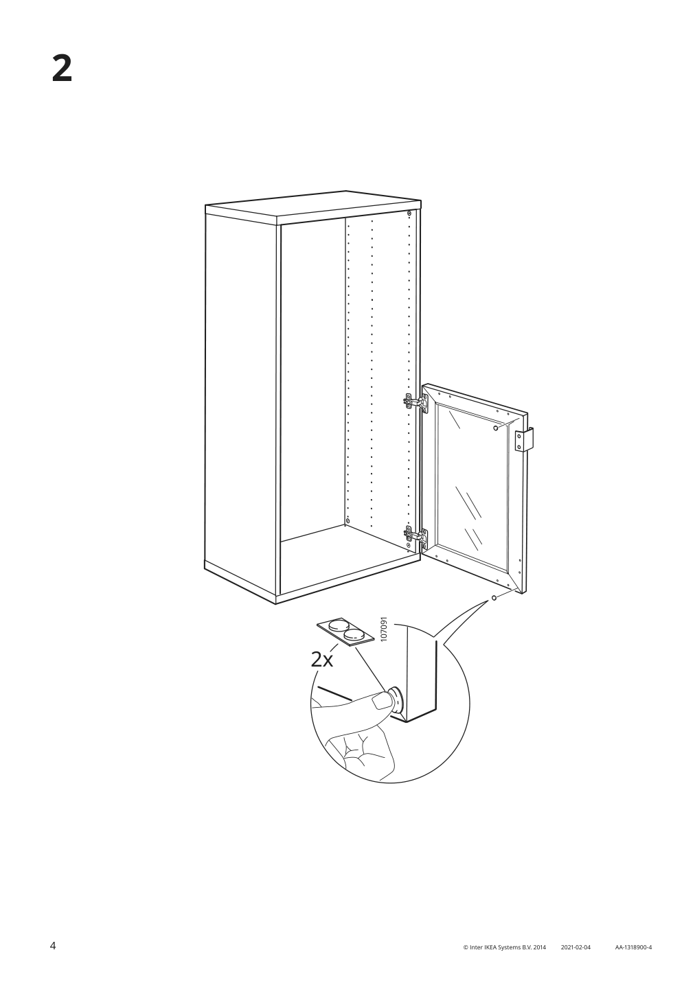 Assembly instructions for IKEA Glassvik glass door black clear glass | Page 4 - IKEA BESTÅ TV storage combination/glass doors 794.063.80