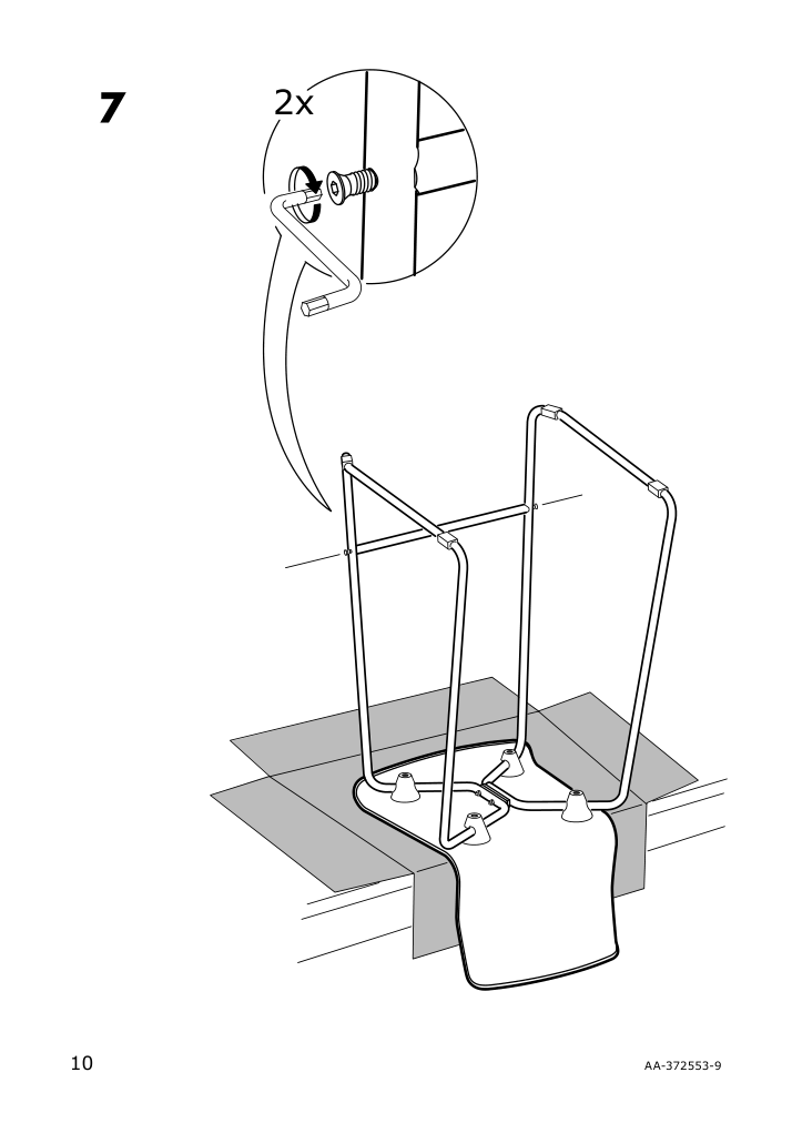 Assembly instructions for IKEA Glenn bar stool white chrome plated | Page 10 - IKEA GLENN bar stool 601.317.34