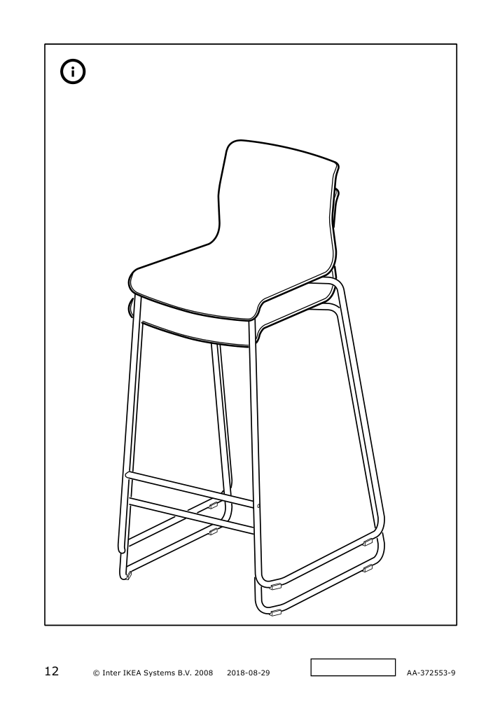 Assembly instructions for IKEA Glenn bar stool white chrome plated | Page 12 - IKEA GLENN bar stool 601.317.34