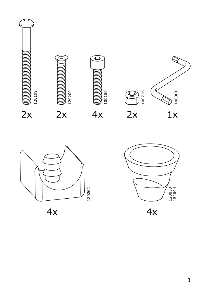 Assembly instructions for IKEA Glenn bar stool white chrome plated | Page 3 - IKEA GLENN bar stool 601.317.34