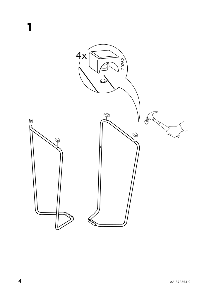 Assembly instructions for IKEA Glenn bar stool white chrome plated | Page 4 - IKEA GLENN bar stool 601.317.34