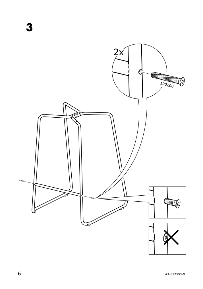 Assembly instructions for IKEA Glenn bar stool white chrome plated | Page 6 - IKEA GLENN bar stool 601.317.34