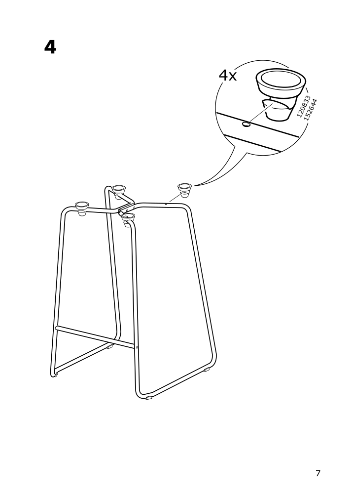 Assembly instructions for IKEA Glenn bar stool white chrome plated | Page 7 - IKEA GLENN bar stool 601.317.34