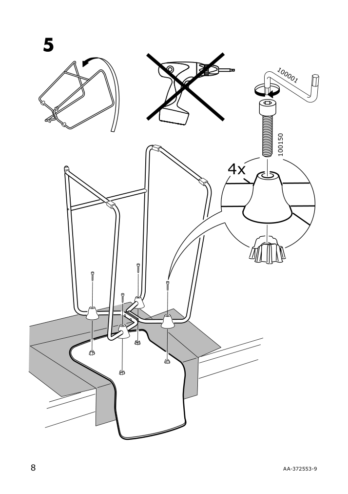 Assembly instructions for IKEA Glenn bar stool white chrome plated | Page 8 - IKEA GLENN bar stool 601.317.34