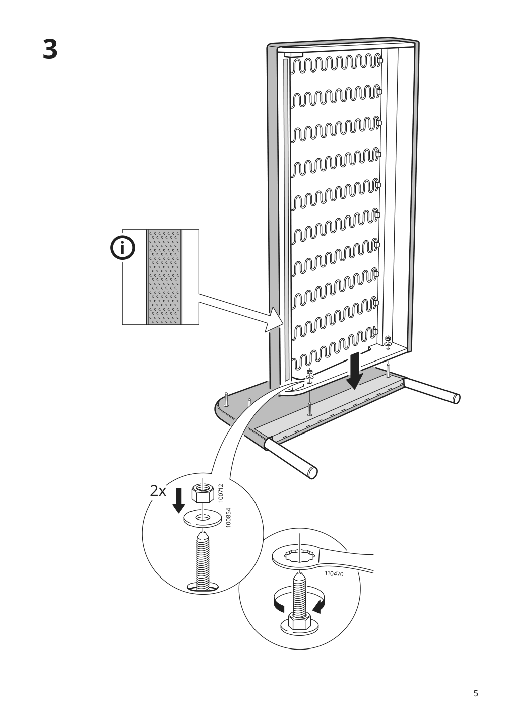 Assembly instructions for IKEA Glostad loveseat knisa dark gray | Page 5 - IKEA GLOSTAD loveseat 504.890.12