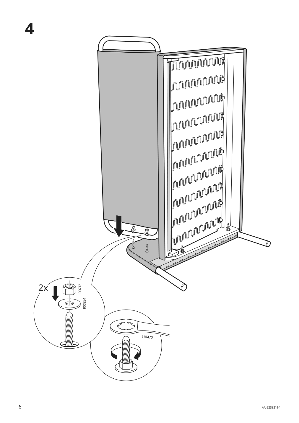 Assembly instructions for IKEA Glostad loveseat knisa dark gray | Page 6 - IKEA GLOSTAD loveseat 504.890.12