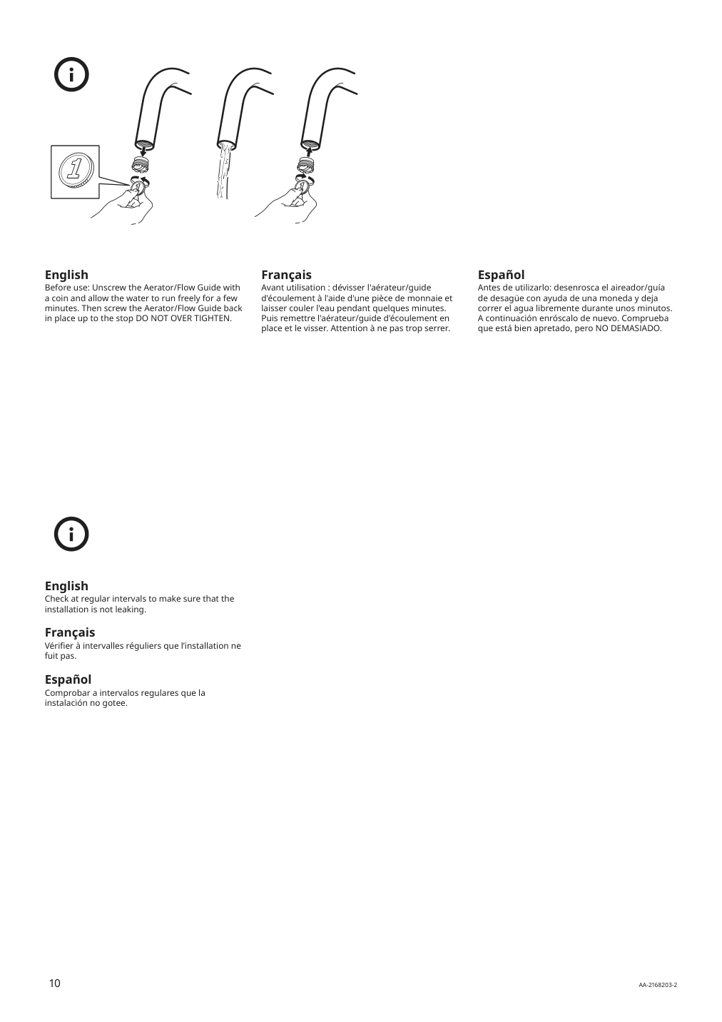 Assembly instructions for IKEA Glypen bath faucet chrome plated | Page 10 - IKEA ENHET / TVÄLLEN Bathroom vanity w doors/sink/faucet 095.578.29