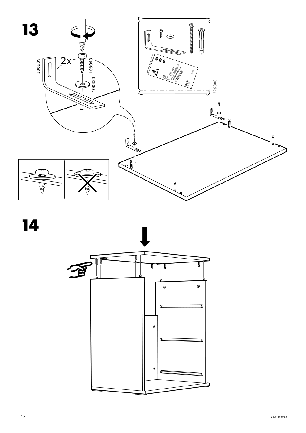 Assembly instructions for IKEA Godishus 3 drawer chest white | Page 12 - IKEA GODISHUS 3-drawer chest 804.334.86