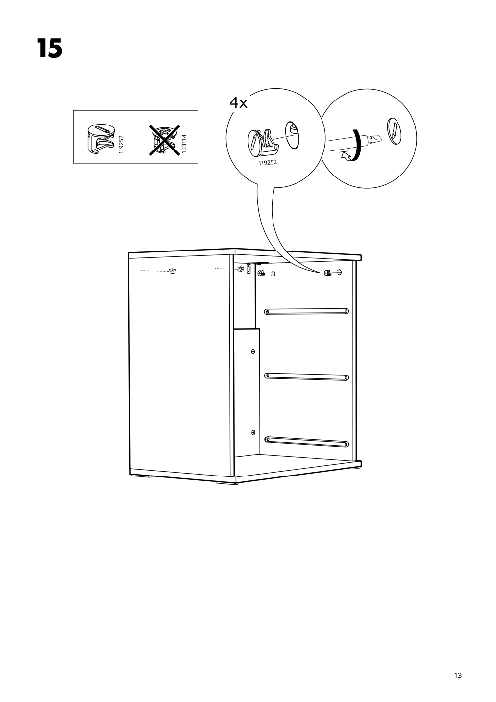 Assembly instructions for IKEA Godishus 3 drawer chest white | Page 13 - IKEA GODISHUS 3-drawer chest 804.334.86