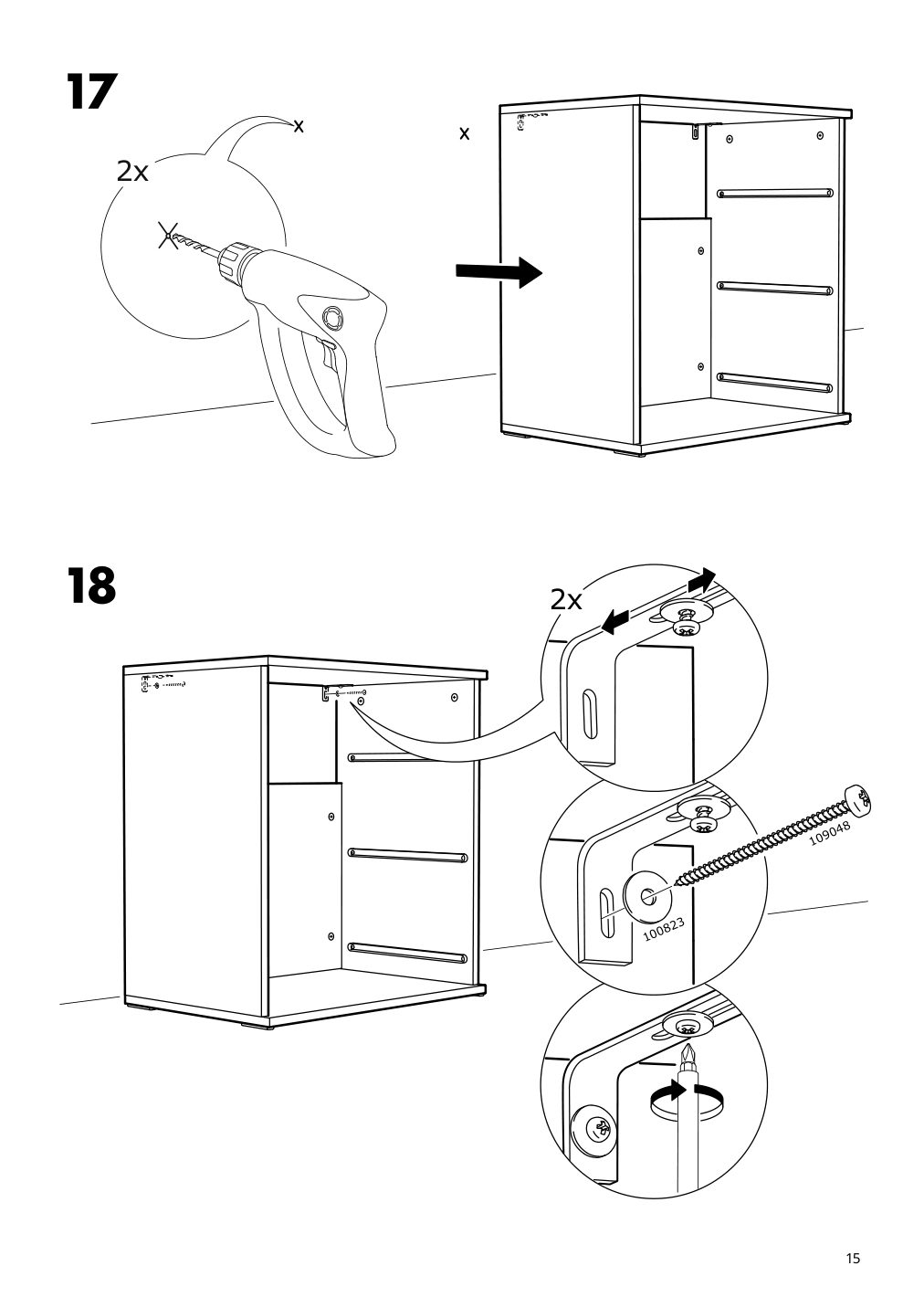 Assembly instructions for IKEA Godishus 3 drawer chest white | Page 15 - IKEA GODISHUS 3-drawer chest 804.334.86