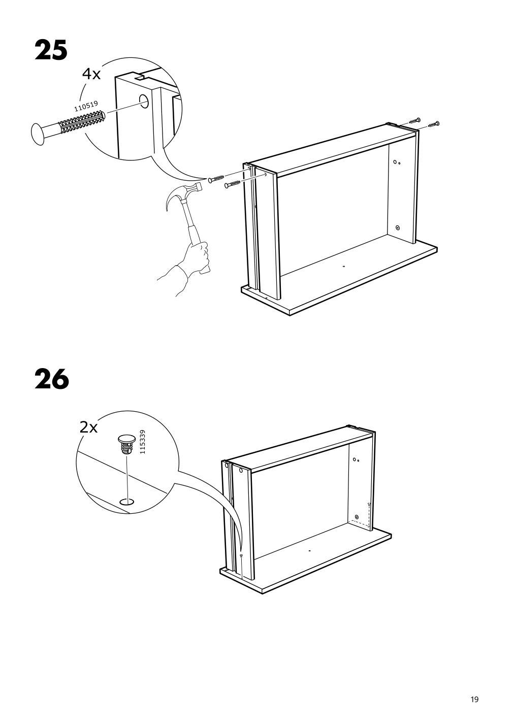 Assembly instructions for IKEA Godishus 3 drawer chest white | Page 19 - IKEA GODISHUS 3-drawer chest 804.334.86