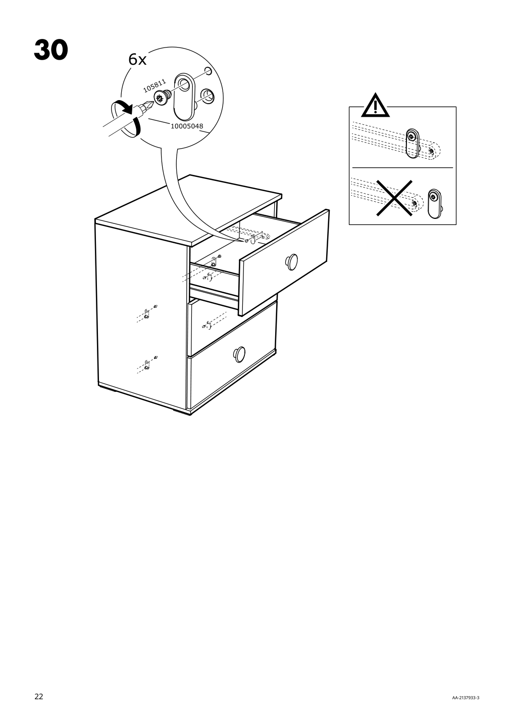 Assembly instructions for IKEA Godishus 3 drawer chest white | Page 22 - IKEA GODISHUS 3-drawer chest 804.334.86