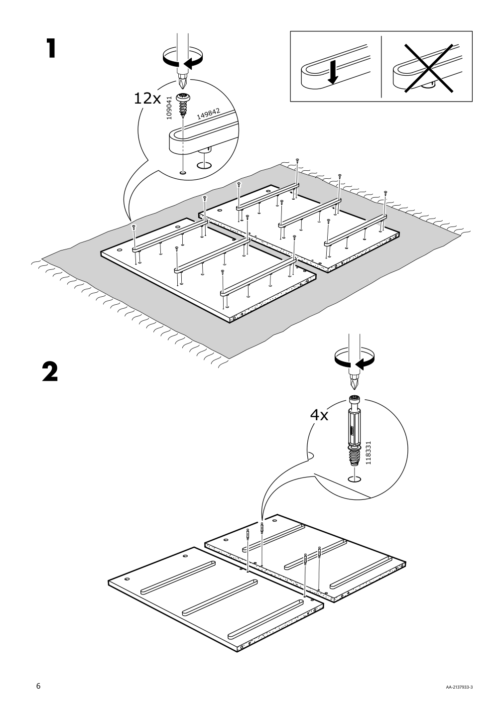 Assembly instructions for IKEA Godishus 3 drawer chest white | Page 6 - IKEA GODISHUS 3-drawer chest 804.334.86