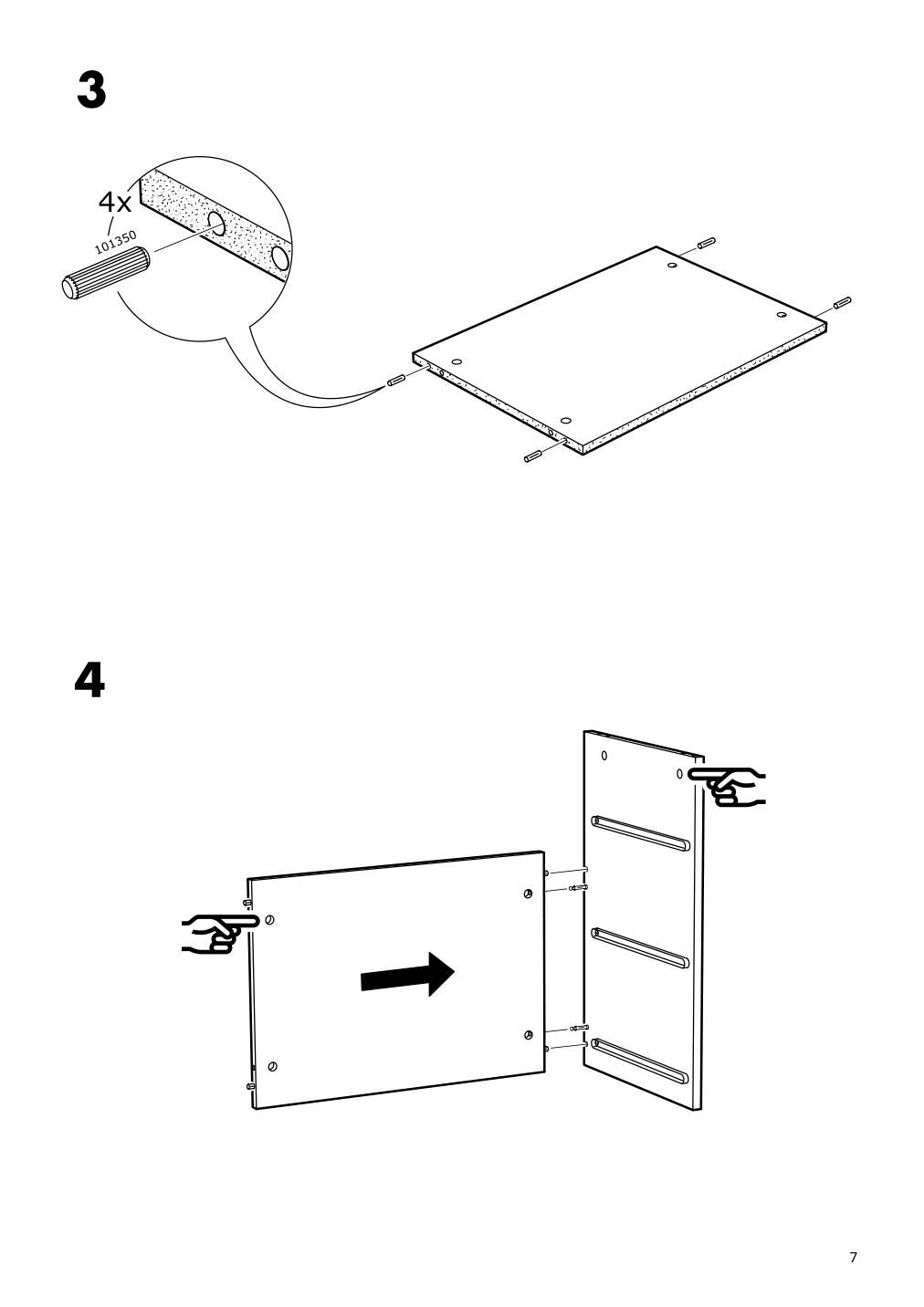 Assembly instructions for IKEA Godishus 3 drawer chest white | Page 7 - IKEA GODISHUS 3-drawer chest 804.334.86