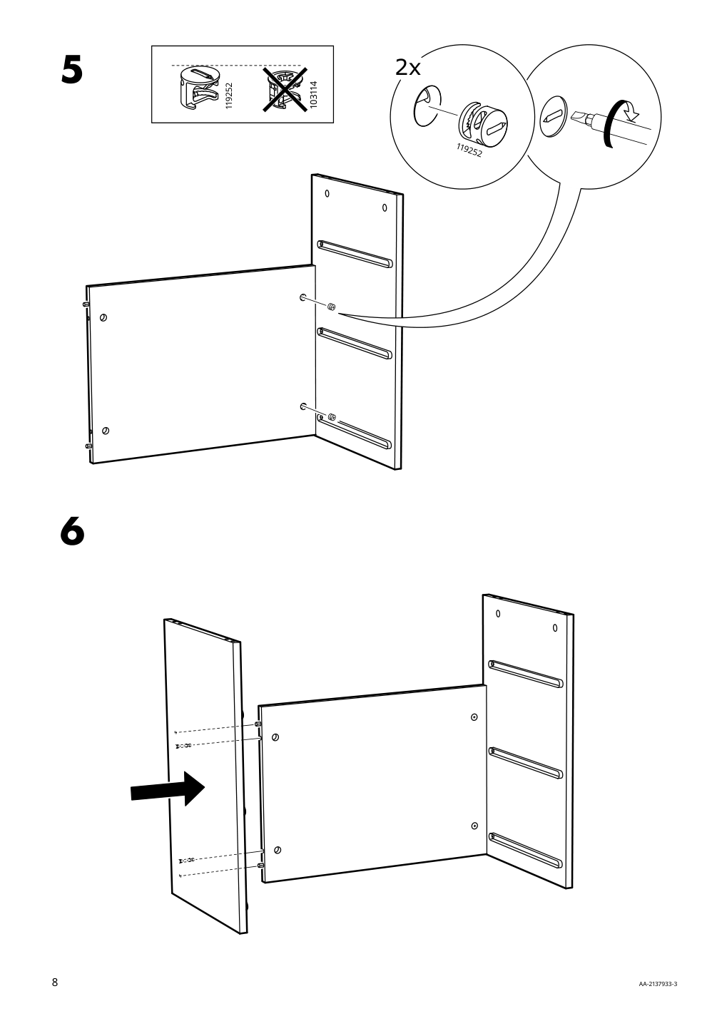 Assembly instructions for IKEA Godishus 3 drawer chest white | Page 8 - IKEA GODISHUS 3-drawer chest 804.334.86