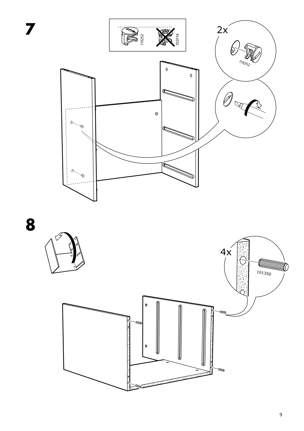 Assembly instructions for IKEA Godishus 3 drawer chest white | Page 9 - IKEA GODISHUS 3-drawer chest 804.334.86