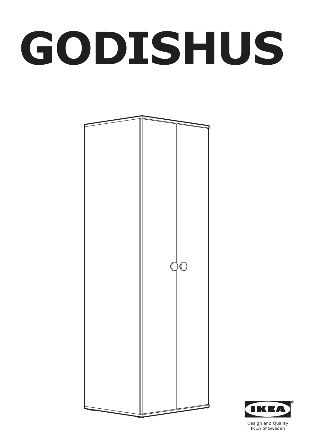 Assembly instructions for IKEA Godishus wardrobe white | Page 1 - IKEA GODISHUS wardrobe 504.224.94