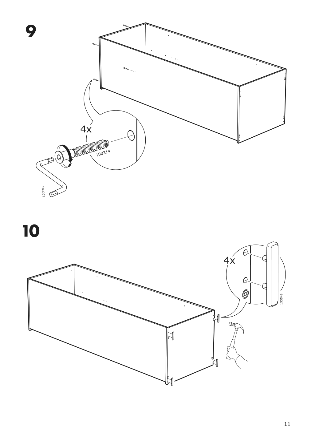 Assembly instructions for IKEA Godishus wardrobe white | Page 11 - IKEA GODISHUS wardrobe 504.224.94