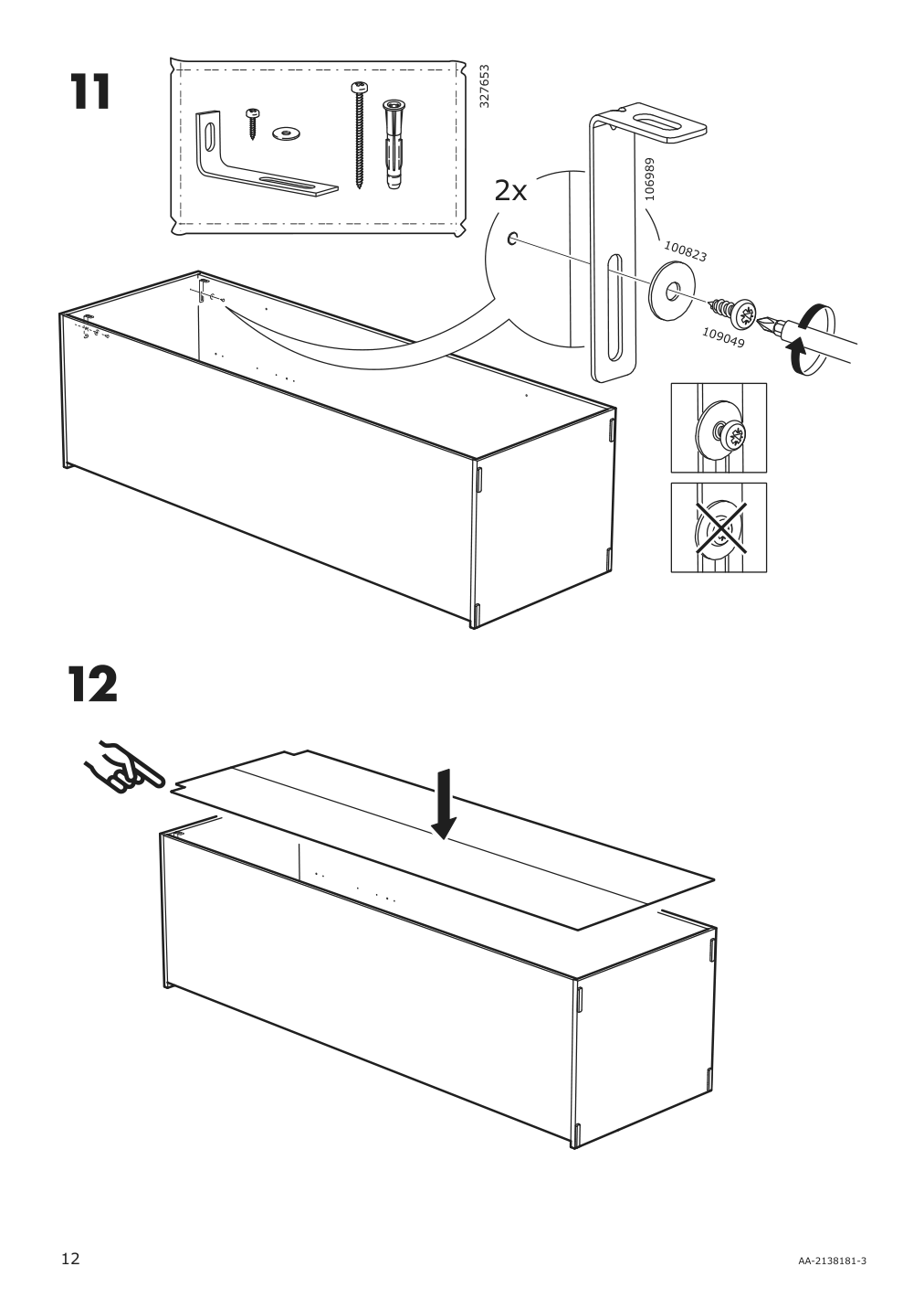 Assembly instructions for IKEA Godishus wardrobe white | Page 12 - IKEA GODISHUS wardrobe 504.224.94