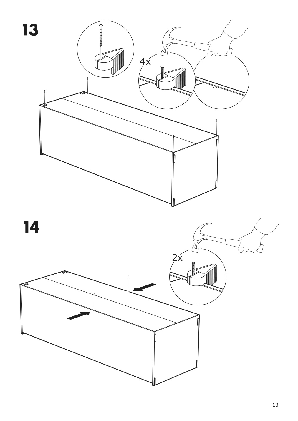 Assembly instructions for IKEA Godishus wardrobe white | Page 13 - IKEA GODISHUS wardrobe 504.224.94