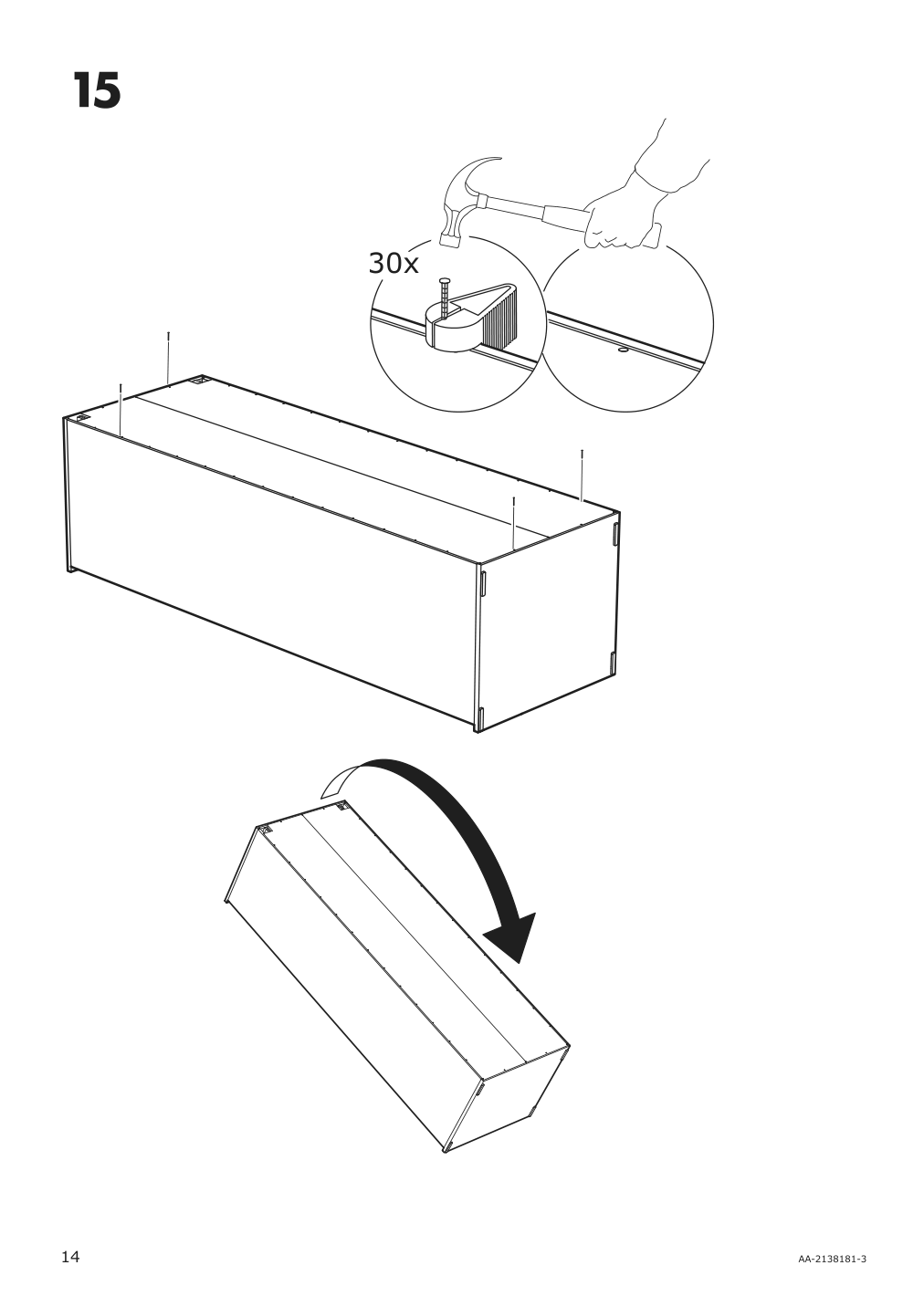 Assembly instructions for IKEA Godishus wardrobe white | Page 14 - IKEA GODISHUS wardrobe 504.224.94