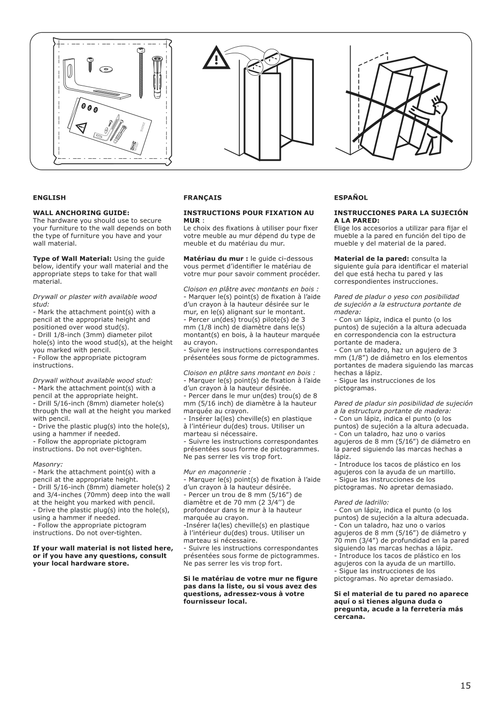 Assembly instructions for IKEA Godishus wardrobe white | Page 15 - IKEA GODISHUS wardrobe 504.224.94