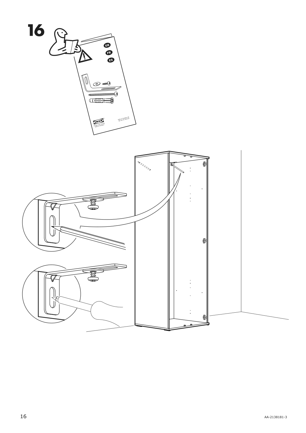 Assembly instructions for IKEA Godishus wardrobe white | Page 16 - IKEA GODISHUS wardrobe 504.224.94