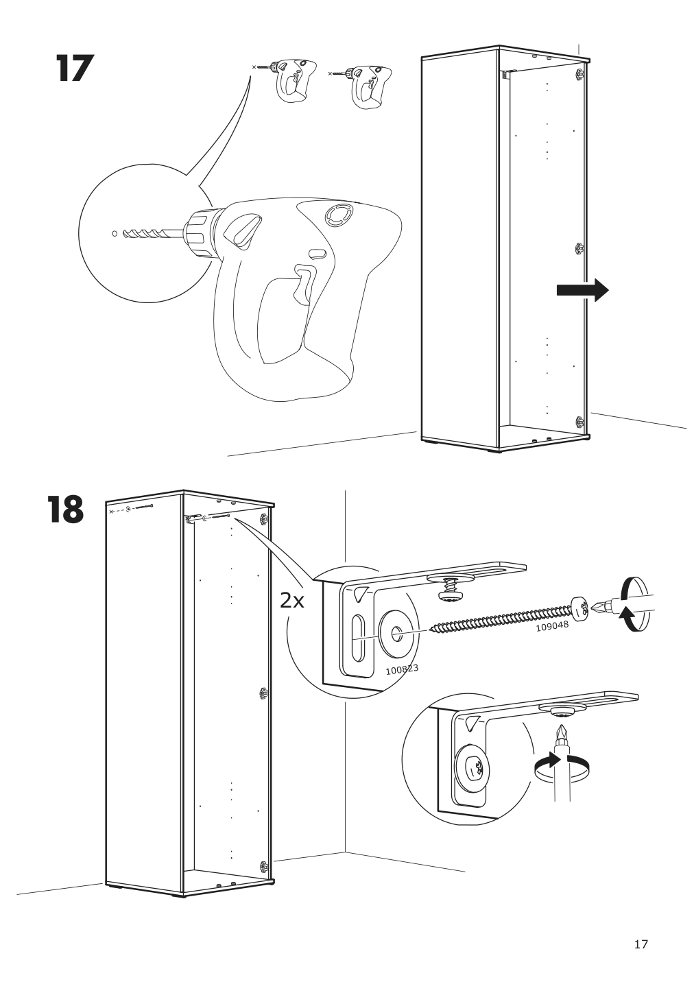 Assembly instructions for IKEA Godishus wardrobe white | Page 17 - IKEA GODISHUS wardrobe 504.224.94