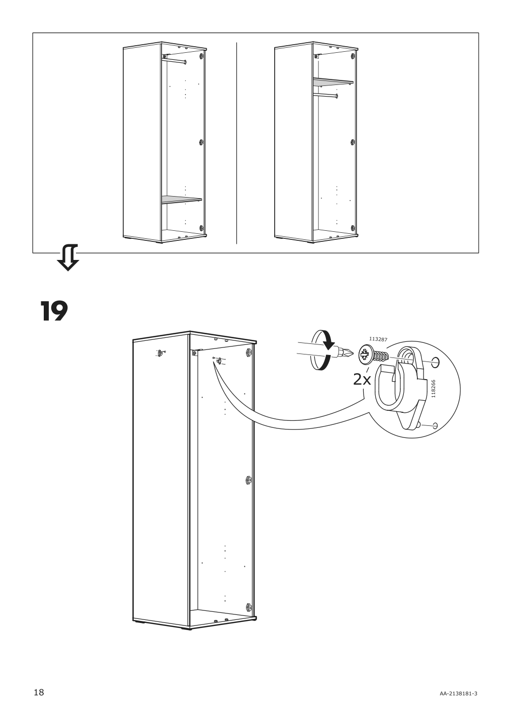 Assembly instructions for IKEA Godishus wardrobe white | Page 18 - IKEA GODISHUS wardrobe 504.224.94