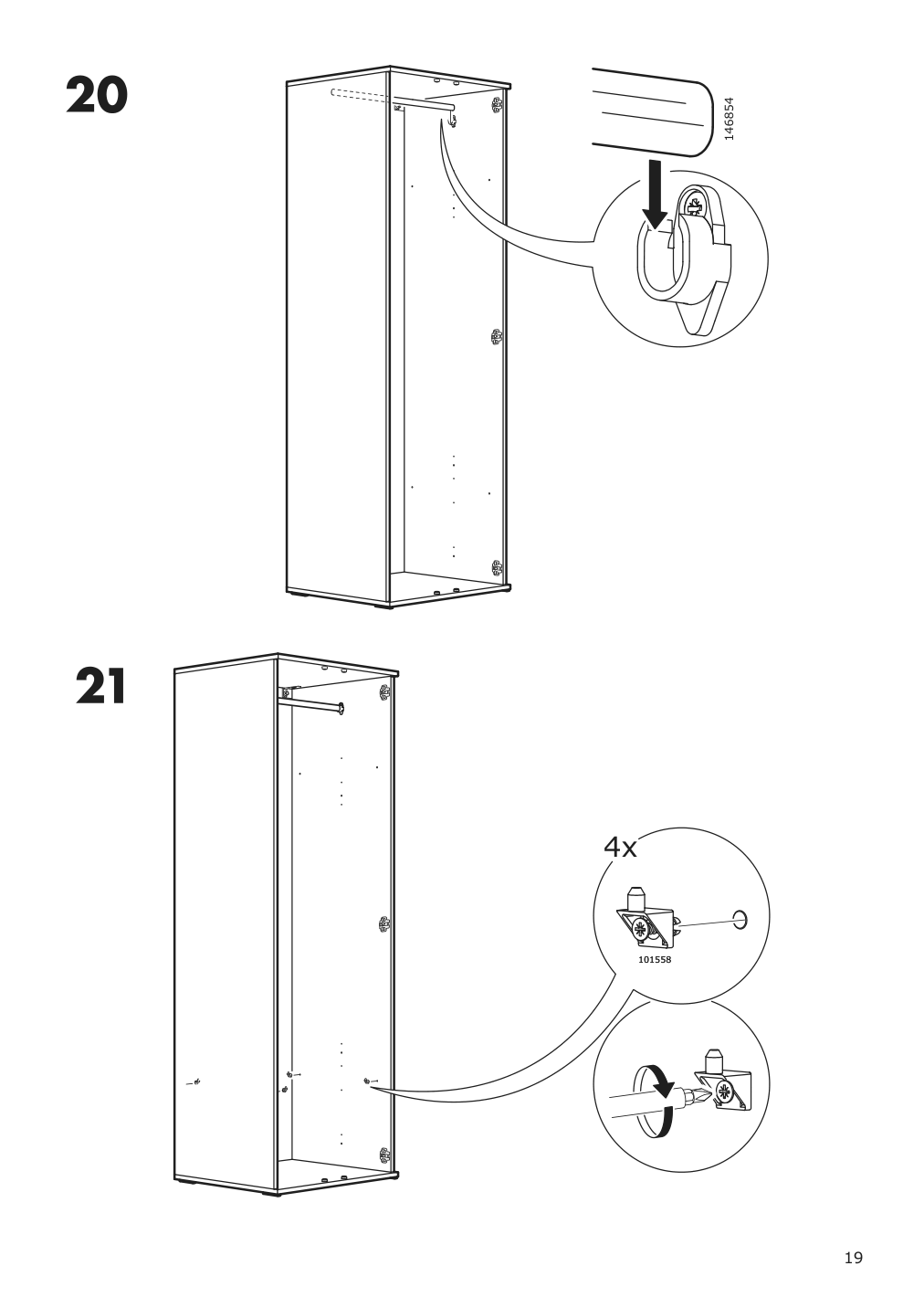 Assembly instructions for IKEA Godishus wardrobe white | Page 19 - IKEA GODISHUS wardrobe 504.224.94