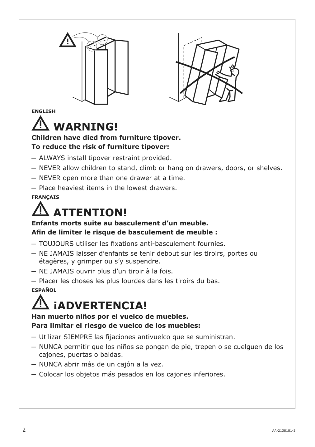 Assembly instructions for IKEA Godishus wardrobe white | Page 2 - IKEA GODISHUS wardrobe 504.224.94